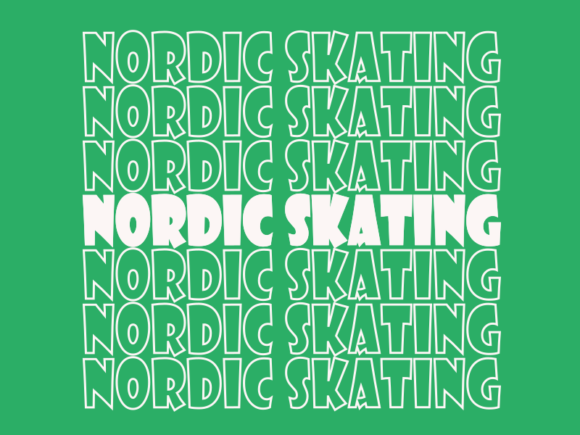 Nordic Skating SVG Cut File